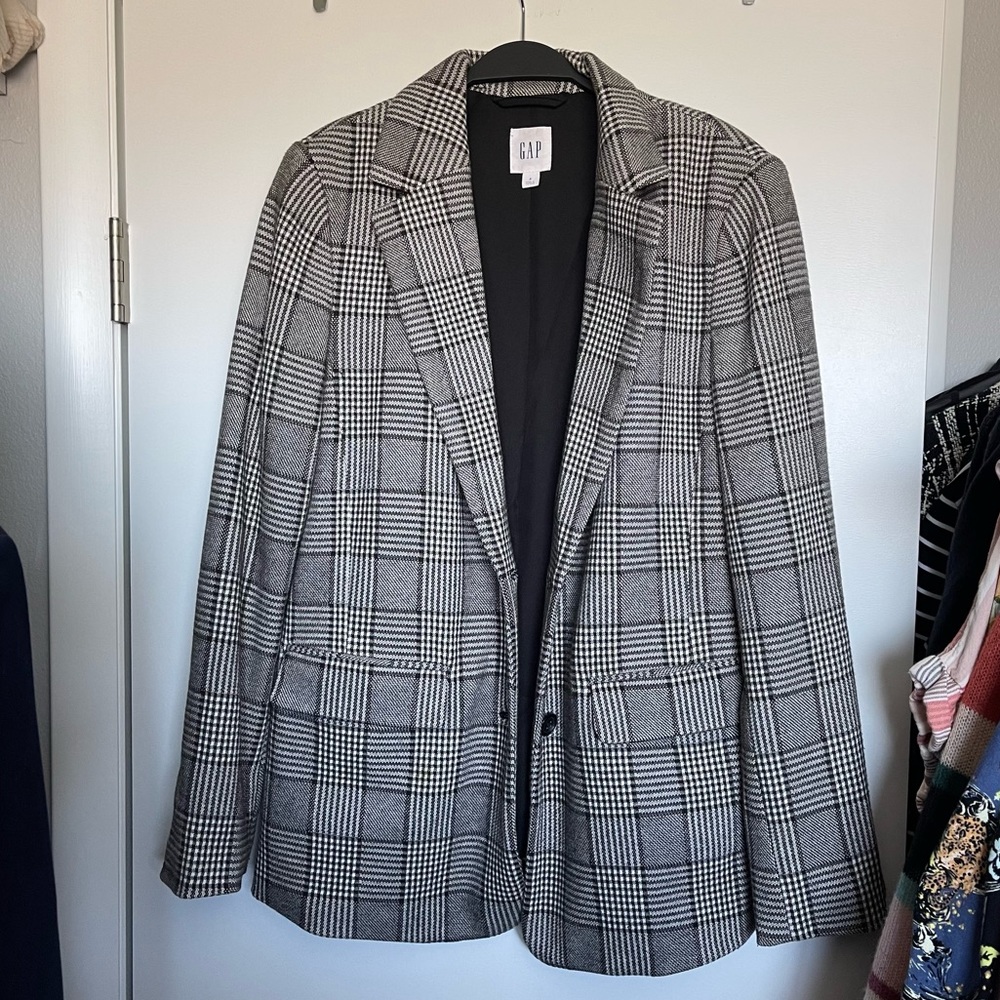 Gap Plaid Oversized Blazer